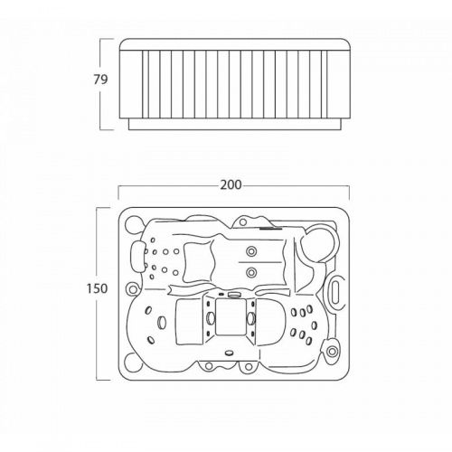 Гидромассажная ванна Treesse Dubai (рис.5) Гидромассажная ванна Treesse Dubai (рис.5)