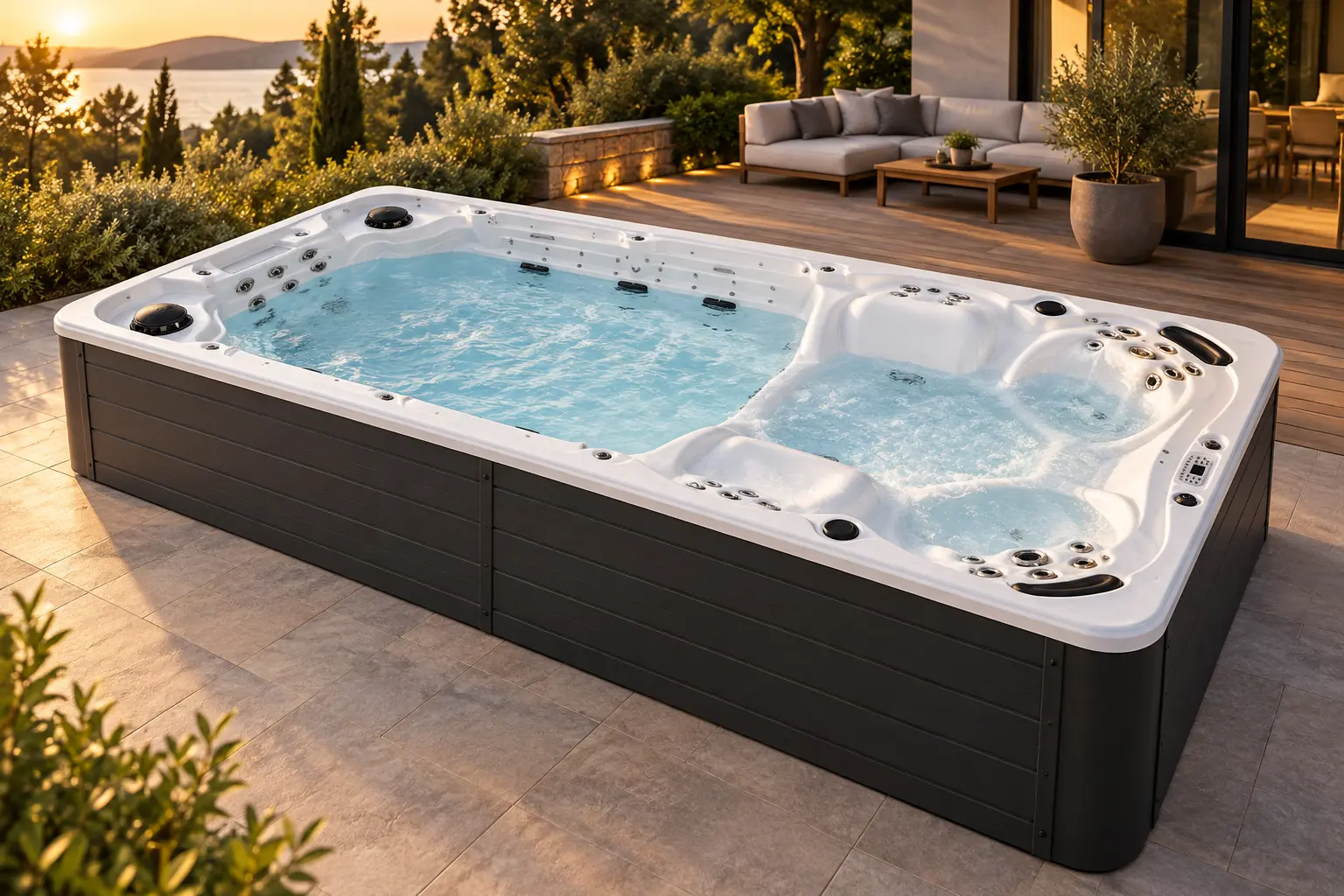 Плавательные SPA-бассейны с двумя чашами